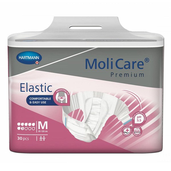 Molicare Premium Elastic 7D, hlačne podloge - velikost M (30 podlog)