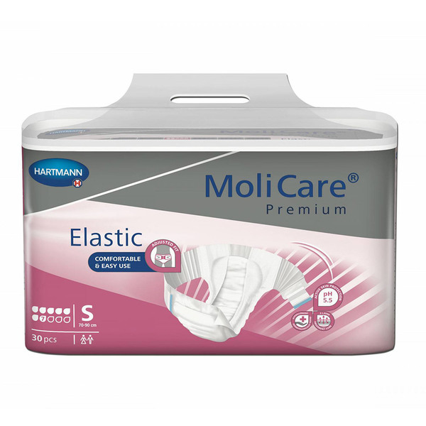 Molicare Premium Elastic 7D, hlačne podloge - velikost S (30 podlog)
