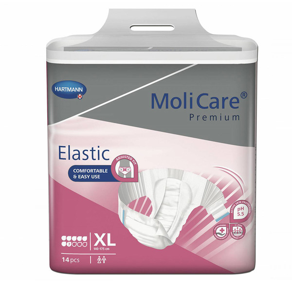 Molicare Premium Elastic 7D, hlačne podloge - velikost XL (14 podlog)