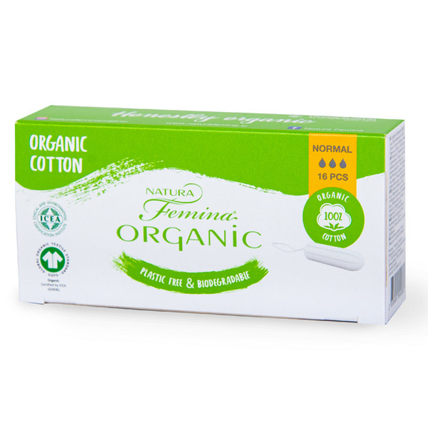 Natura Femina Organic, higienski v celoti biorazgradljivi tampon (16 tamponov)