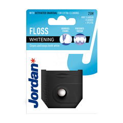 Jordan Whitening floss, zobna nitka z aktivnim ogljem (1 nitka (25 m))