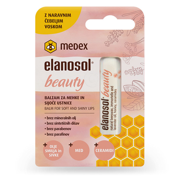 Elanosol Beauty Medex, balzam za mehke in sijoče ustnice (4,5 g)