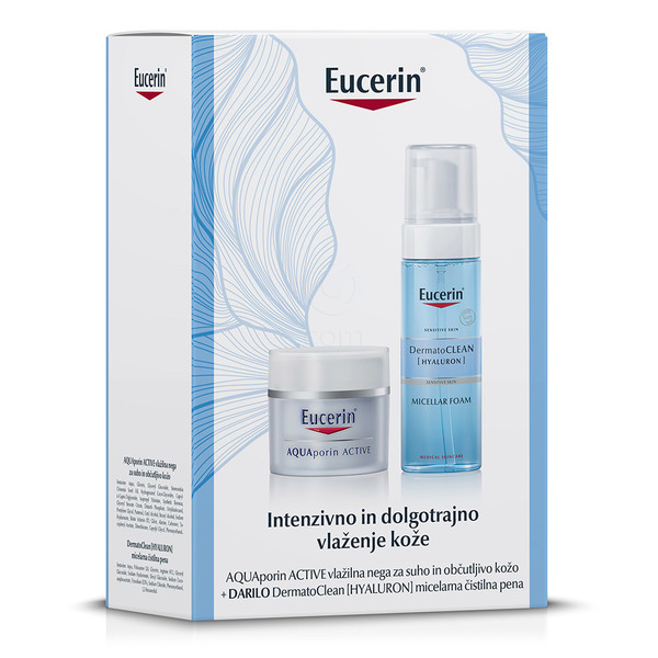 Eucerin, darilni paket za intenzivno in dolgotrajno vlaženje kože (50 ml + 150 ml)