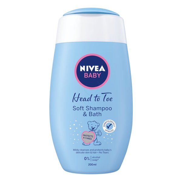Nivea Baby Head to Toe, šampon in kopel za dojenčke (200 ml)
