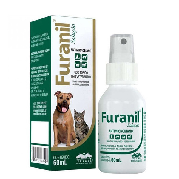 Furanil Vetnil, razkužilo za rane za mačke in pse (60 ml)