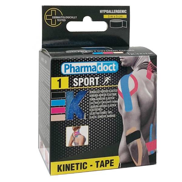 Kineziološki trak Pharmadoct, kineziološki trak - moder (5 cm x 5 m)