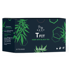 Herba Medica T-Fit, črni čaj s konopljo in bergamotom (25 x 1,4 g)