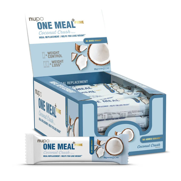 Nupo One Meal+ Prime, ploščica za nadomestitev obroka - Kokos (20 x 64 g)