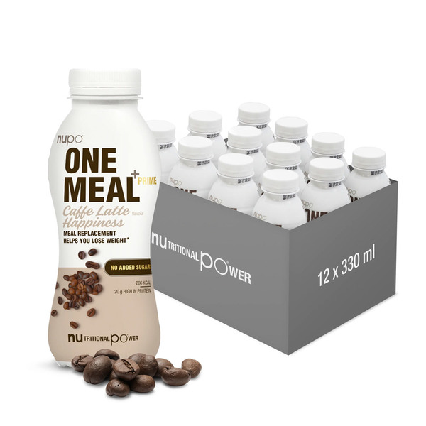 Nupo One Meal+ Prime Shake, nadomestilo obroka Bela Kava (12 x 330 ml)