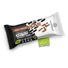 Nutrispoint Organic Protein MOVE, bio proteinska ploščica - Kakav in Lešnik (40 g)
