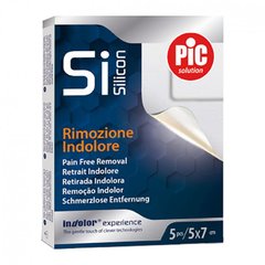 PIC SiSilicon, pooperativni silikonski obliž - 5 x 7 cm (5 obližev)