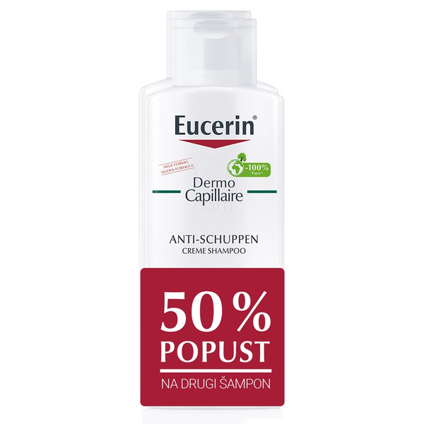 Eucerin DermoCapillaire, šampon proti suhemu prhljaju (2 x 250 ml)
