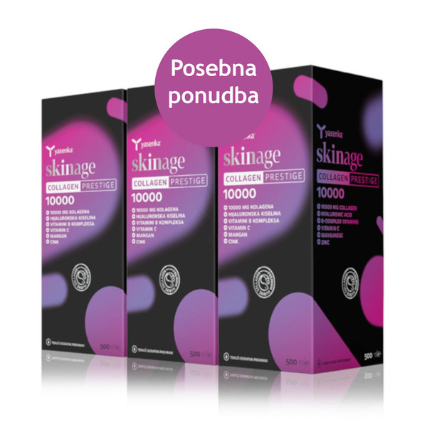 Yasenka Collagen Prestige 10.000, tekoče prehransko dopolnilo - paket (3 x 500 ml)