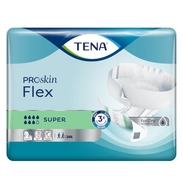 Tena Flex Super, nočne predloge za težko do zelo težko inkontinenco - velikost L (30 predlog)