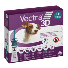 Vectra 3D, kožni nanos - raztopina za pse 4-10 kg (3 x 1,6 ml)