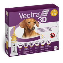 Vectra 3D, kožni nanos - raztopina za pse 1,5 - 4 kg (3 x 0,8 ml)