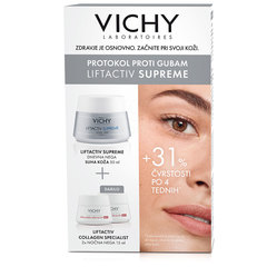 Vichy Liftactiv Supreme, protokol proti gubam za suho kožo - paket (50 ml + 2 x 15 ml) 