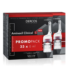 Vichy Dercos Aminexil Clinical 5, ampule proti izpadanju las za moške (33 x 6 ml) 