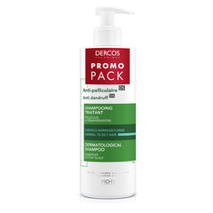 Vichy Dercos šampon proti prhljaju za normalno do mastno, srbeče lasišče - 390 ml