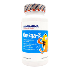 Biopharma Omega-3 za otroke, žvečljive kapsule (120 kapsul)