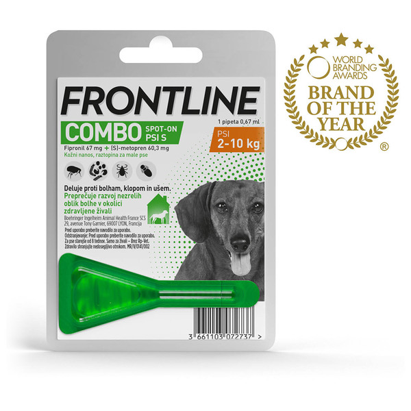 Frontline Combo Dog, kožni nanos za male pse (2-10 kg) - 1 pipeta (0,67 ml) 