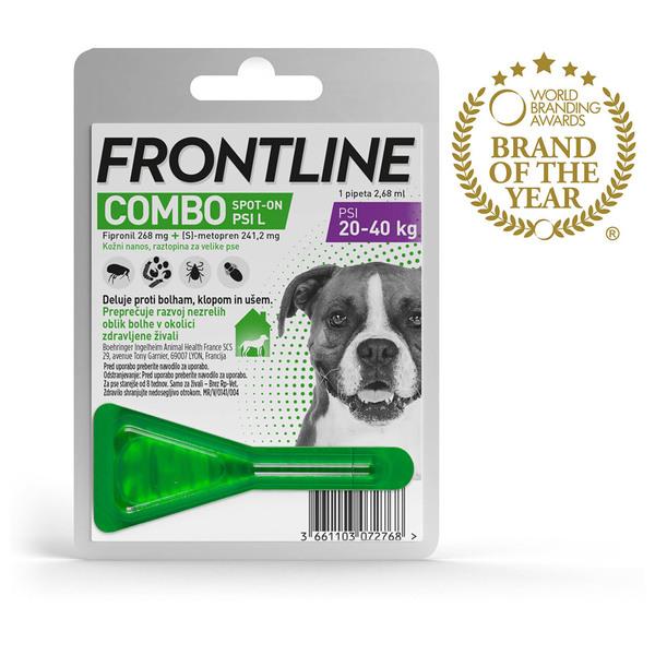 Frontline Combo Dog, kožni nanos za velike pse (20-40 kg) - 1 pipeta (2.68 ml) 