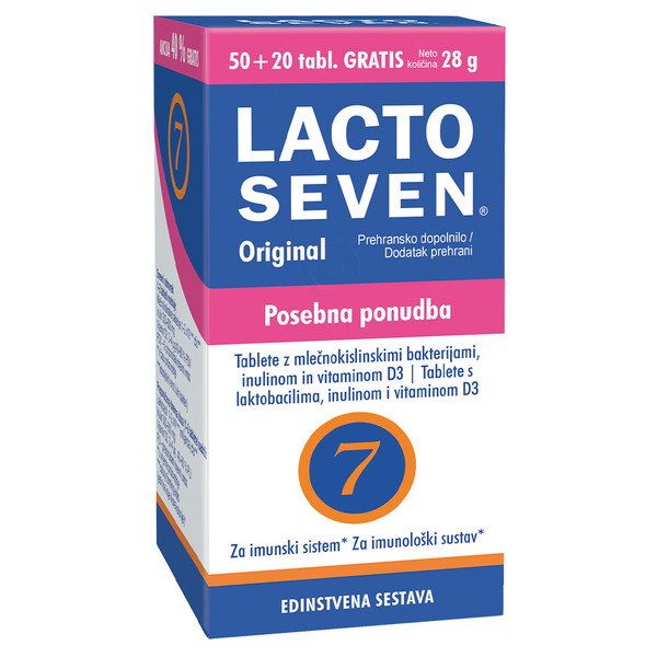Lactoseven Vitabalans, paket (50 tablet + 20 tablet)