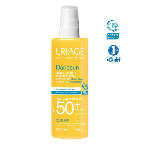 Uriage Bariesun, pršilo brez parfuma za zaščito pred soncem - ZF50+ (200 ml)