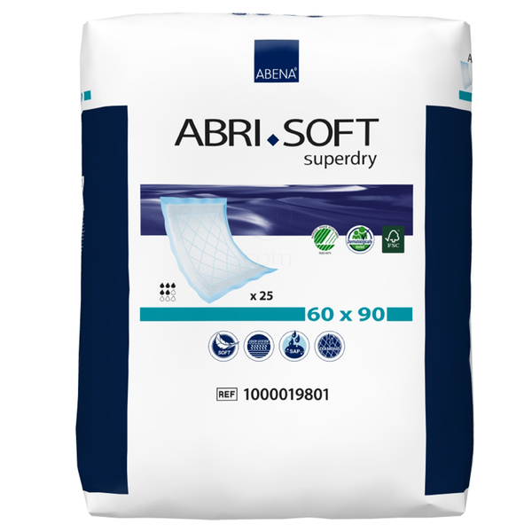 Abri Soft Superdry Abena, zaščitna posteljna podloga - 60 x 90 cm (25 podlog)