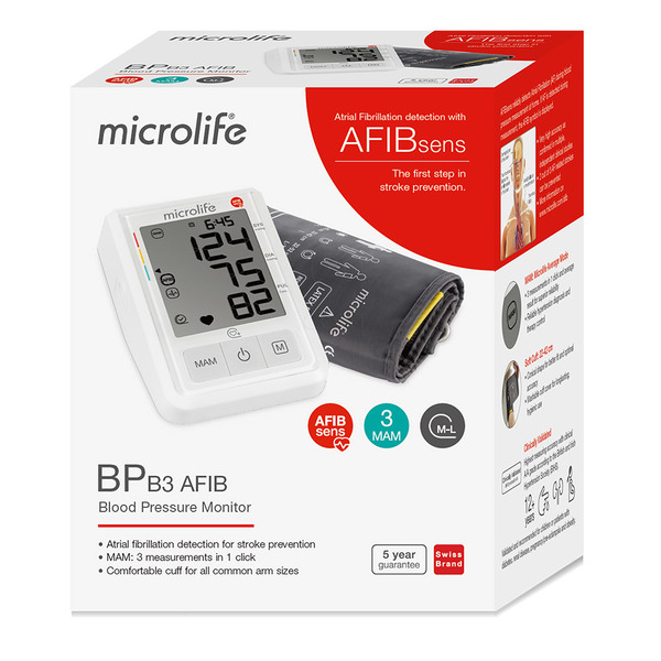 Microlife BP B3 AFIB, merilnik krvnega tlaka (1 komplet)