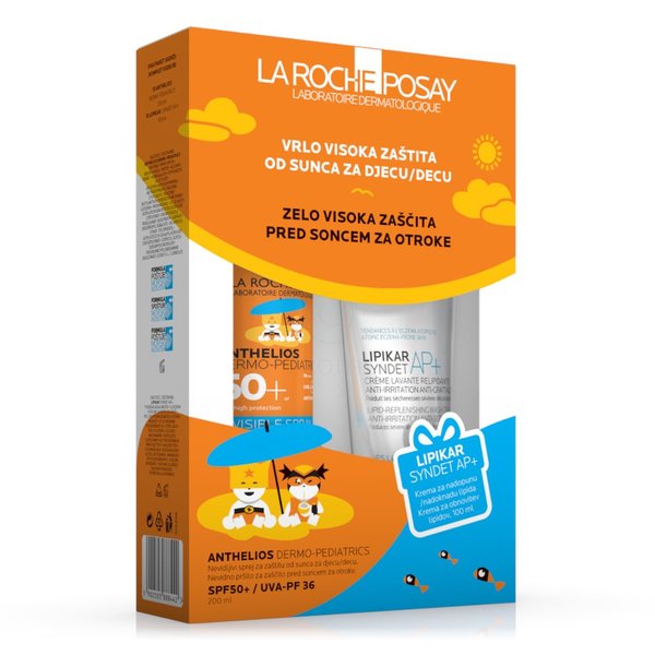 La Roche-Posay Anthelios, paket za zaščito pred soncem za otroke - ZF50+ (200 ml + 100 ml) 