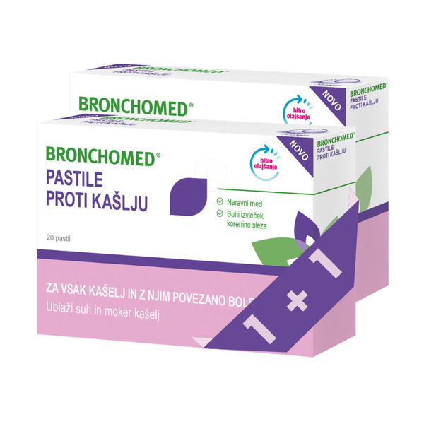 Bronchomed, pastile proti kašlju (2 x 20 pastil)