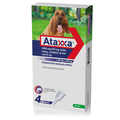 Ataxxa 2000 mg/ 400 mg, kožni nanos, raztopina za pse nad 25 kg (4 kapalke)