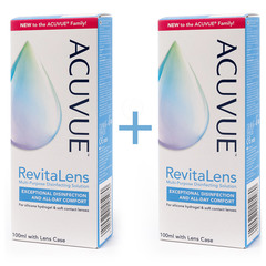 Acuvue RevitaLens, večnamenska razkuževalna raztopina za mehke kontaktne leče - paket (2 x 100 ml)