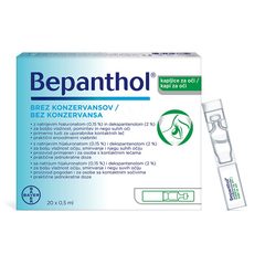 Bepanthol, kapljice za oči (20 x 0,5 ml)