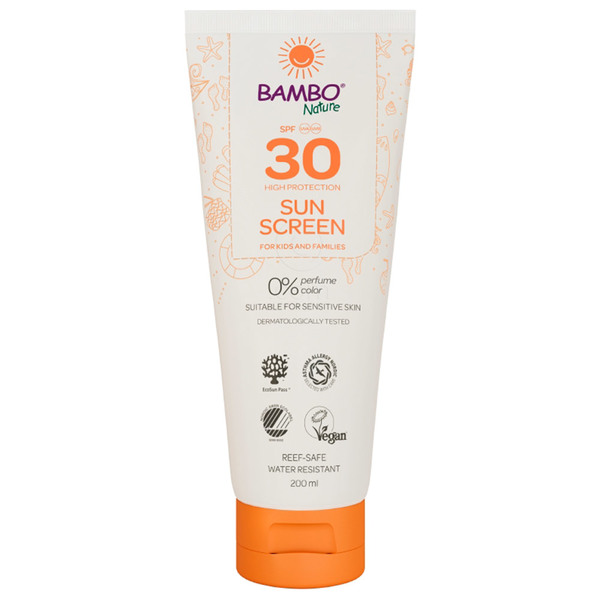 Bambo Nature Sunscreen, losjon za zaščito kože pred soncem - ZF30 (200 ml)