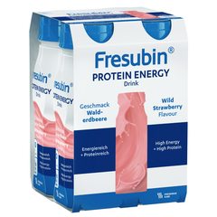 Fresubin Protein Energy Drink, peroralna suspenzija z okusom gozdnih jagod (4 x 200 ml)