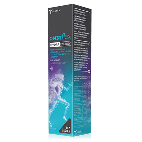 Yasenka OmniFlex Hydra Energy, šumeče tablete (20 tablet)