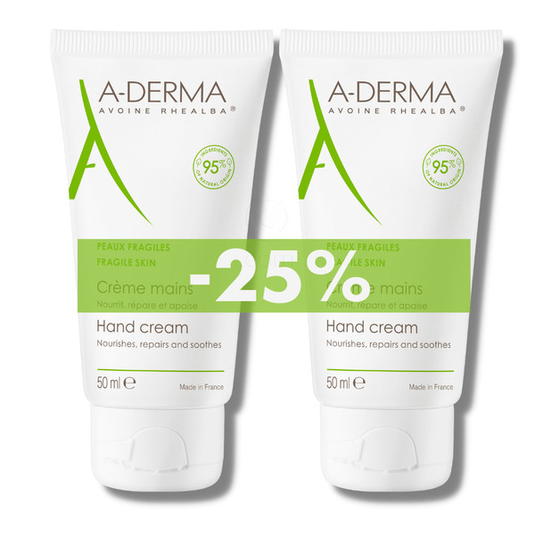 A-Derma, krema za roke - paket (2 x 50 ml)