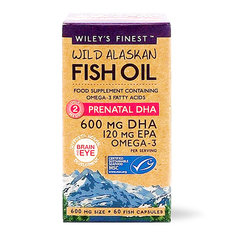 Prenatal DHA Wiley's Finest Wild Alaskan Fish Oil, kapsule (60 kapsul)