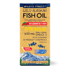 Wiley's Finest Beginner's DHA Wild Alaskan Fish Oil, ribje olje (125 ml) 