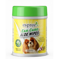 Espree Ear Care Aloe Wipes, robčki za čiščenje uhljev za pse (60 robčkov)