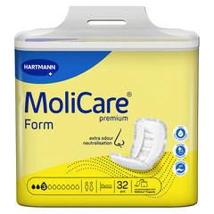 Molicare Premium Form, hlačna predloga za težko in zelo težko inkontinenco - 3 kapljice (32 hlačnih predlog)