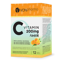 VonPharma Vitamin C Junior, gel za direktno uporabo - vrečke (12 vrečk)