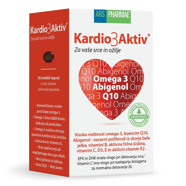 Kardio3aktiv Ars Pharmae, mehke kapsule (30 kapsul)