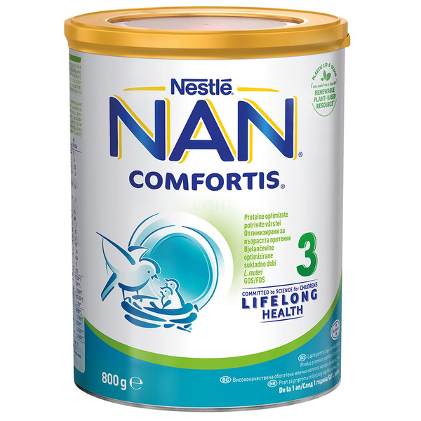 NAN Comfortis 3, prah za pripravo mlečnega napitka za majhne otroke od 1. leta dalje (800 g)