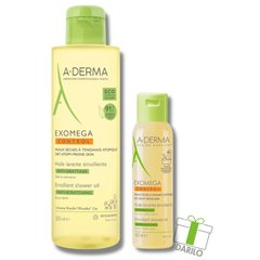 A-Derma Exomega Control, emolientno čistilno olje za tuširanje za atopijsko kožo - paket (500 ml + 100 ml)