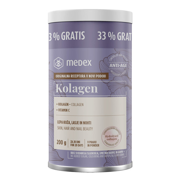 Kolagen v prahu z vitaminom C Medex (200 g)