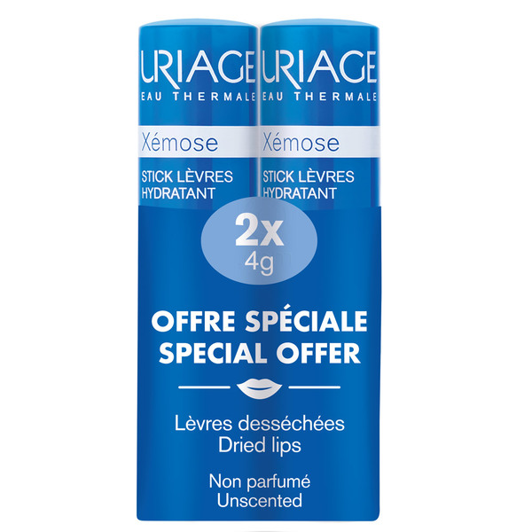 Uriage Xémose, balzam za ustnice - paket (2 x 4 g)