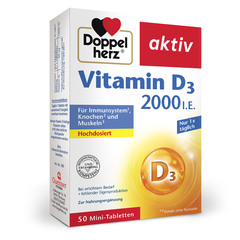Doppelherz Aktiv Vitamin D 2.000 I.E., mini tablete (50 tablet)